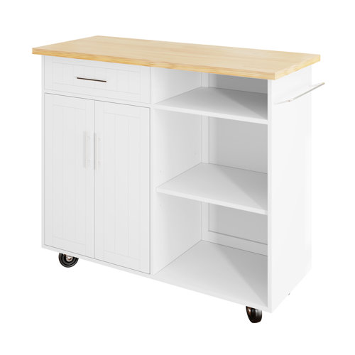 Wayfair Kitchen Carts Wood Kitchen Islands Carts You Ll Love In 2023   Anjuta Wood Kitchen Cart 